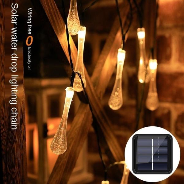strings solar string lights water drop led fairy light with 8 mode 30/50 /100led lamp waterproof outdoor garden decoration garland
strings solar string lights water drop led fairy light with 8 mode 30/50 /100led lamp waterproof outdoor garden decoration garland