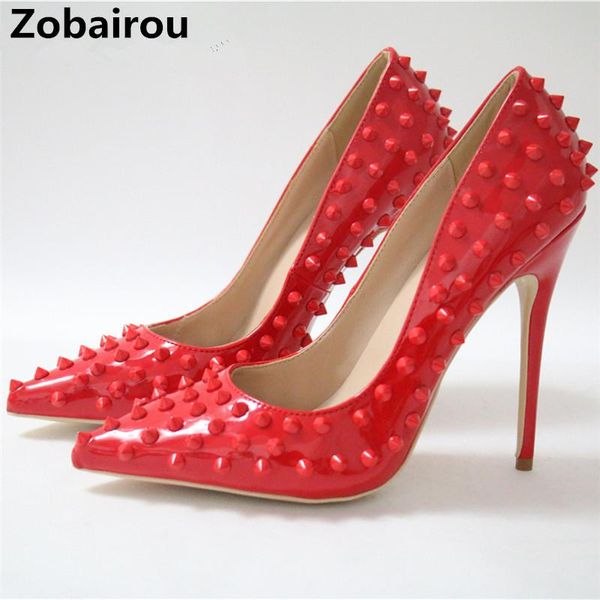 extreme high heels pumps luxury zobairou brand women shoes red wedding bride studded rivets stiletto designer dress, Black
extreme high heels pumps luxury zobairou brand women shoes red wedding bride studded rivets stiletto designer dress, Black