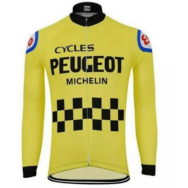 2021 fleece thermal cycling long sleeve jersey brand new team peugeot michelin yellow, Black
2021 fleece thermal cycling long sleeve jersey brand new team peugeot michelin yellow, Black