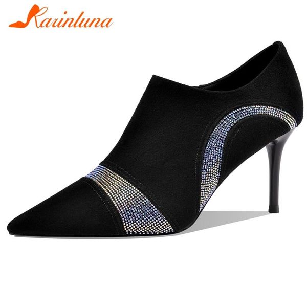 dress shoes karin fashion female high thin heels crystal pumps kid suede genuine leather pointed toe women spring woman, Black
dress shoes karin fashion female high thin heels crystal pumps kid suede genuine leather pointed toe women spring woman, Black