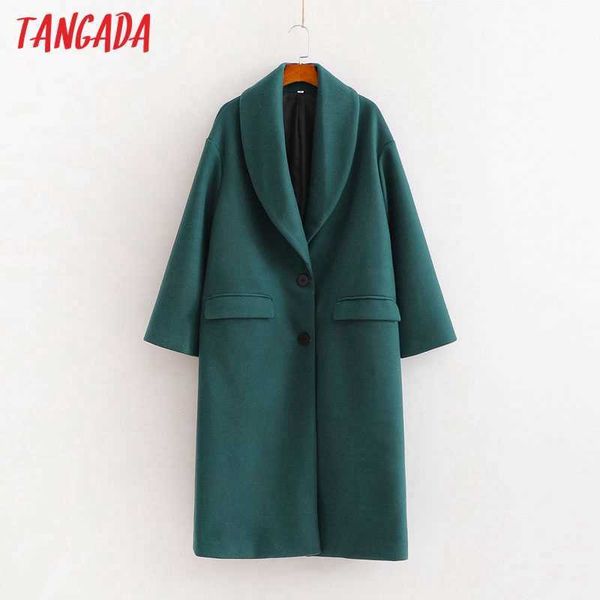 tangada women winter dark green elegant warm woolen coat pockets female outerwear chic overcoat 1d239 210609, Black
tangada women winter dark green elegant warm woolen coat pockets female outerwear chic overcoat 1d239 210609, Black
