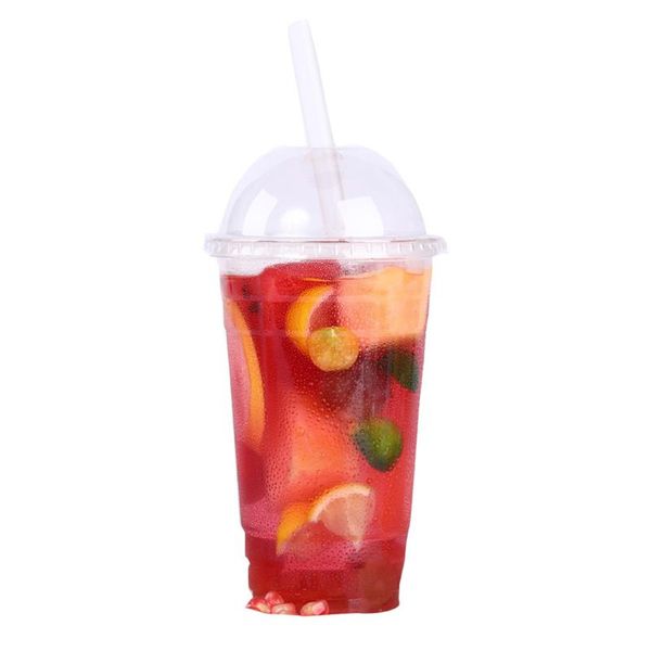 disposable cups & straws 50pcs transparent cup cold drinks takeaway packaging (with dome lid)
disposable cups & straws 50pcs transparent cup cold drinks takeaway packaging (with dome lid)