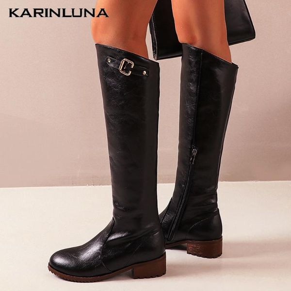boots karin brand chunky heels plus size 44 vintage shoes riding women, Black 
boots karin brand chunky heels plus size 44 vintage shoes riding women, Black