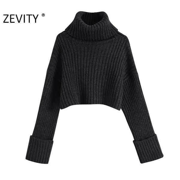 zevity women fashion solid color turtleneck collar short knitting sweater female chic basic casual pullovers crop s465 210419, White;black
zevity women fashion solid color turtleneck collar short knitting sweater female chic basic casual pullovers crop s465 210419, White;black