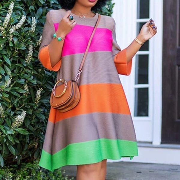 summer casual dress rainbow striped african women fashion a line loose office ladies work wear elegant midi dress female short, White
summer casual dress rainbow striped african women fashion a line loose office ladies work wear elegant midi dress female short, White