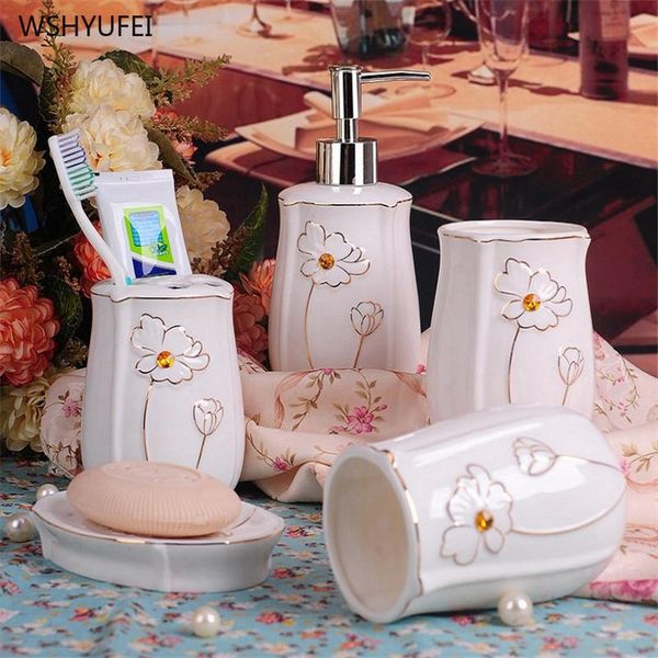 bath accessory set wshyufei european ceramic five-piece bathroom accessories wedding wash melamine tray decoration supplies
bath accessory set wshyufei european ceramic five-piece bathroom accessories wedding wash melamine tray decoration supplies
