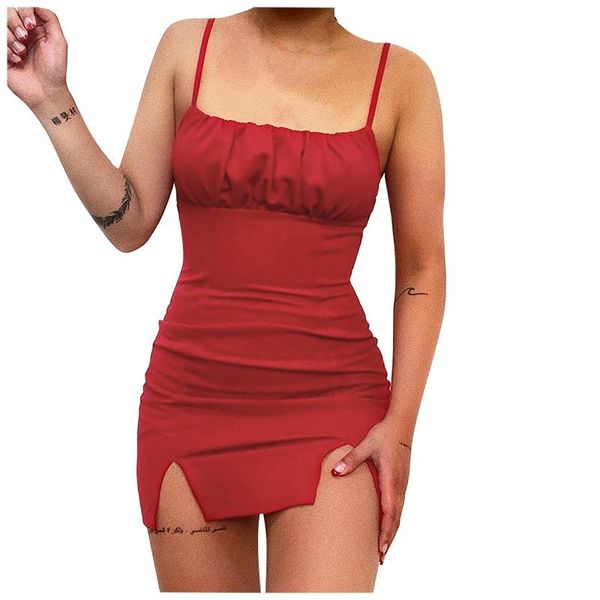 casual dresses women sleeveless double split dress fashion summer solid color spaghetti strap mini bodycon chic ladies pleated sundress, Black;gray
casual dresses women sleeveless double split dress fashion summer solid color spaghetti strap mini bodycon chic ladies pleated sundress, Black;gray