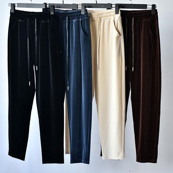 women's pants & capris 2021 fashion corduroy women spring autumn solid casual elastic waist loose trousers high harem kw47, Black;white
women's pants & capris 2021 fashion corduroy women spring autumn solid casual elastic waist loose trousers high harem kw47, Black;white