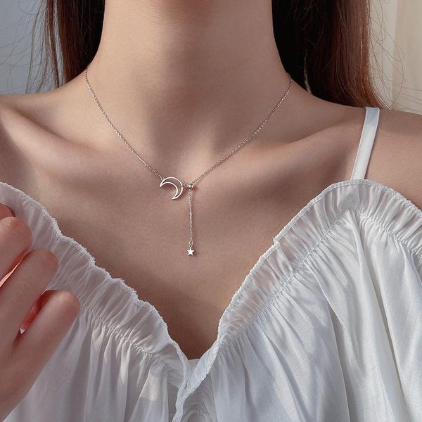 chokers summer adjustable clavicle chain fashion simple hollow moon star necklace women engagement wedding party birthday jewelry gift, Golden;silver
chokers summer adjustable clavicle chain fashion simple hollow moon star necklace women engagement wedding party birthday jewelry gift, Golden;silver
