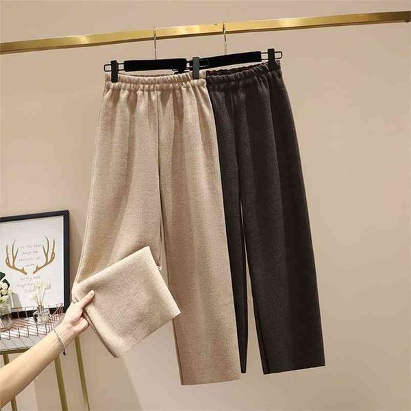 plus size women's autumn and winter wear fat sister high waist woolen korean loose casual straight wide leg pants hk186 210507, Black;white
plus size women's autumn and winter wear fat sister high waist woolen korean loose casual straight wide leg pants hk186 210507, Black;white