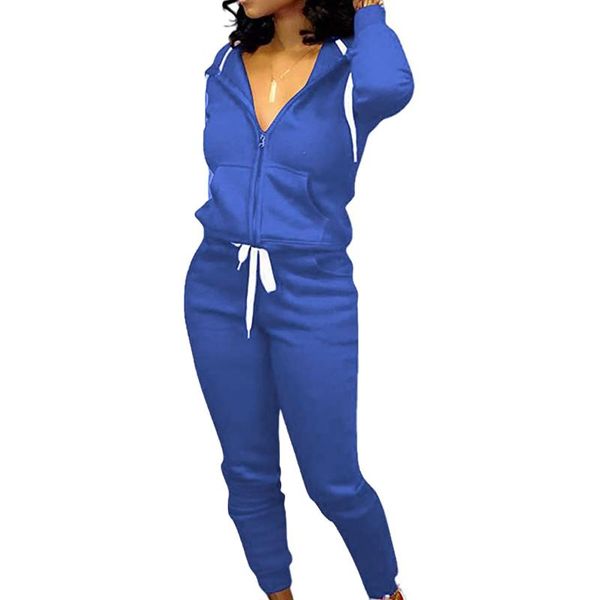 women's two piece pants tracksuit women zipper sweatshirts drawstring waist pant for sportwear suit sets 2021 ensembles femme, White
women's two piece pants tracksuit women zipper sweatshirts drawstring waist pant for sportwear suit sets 2021 ensembles femme, White