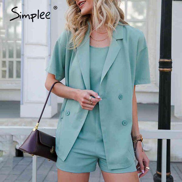 casual office lady lake blue three pieces women sets spring double breasted short sleeve blazer suits female elegant set 210414, White
casual office lady lake blue three pieces women sets spring double breasted short sleeve blazer suits female elegant set 210414, White