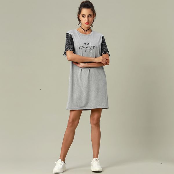 casual dress women's dresses small fragrance t-shirt tshirt knitted skirt, Black;gray
casual dress women's dresses small fragrance t-shirt tshirt knitted skirt, Black;gray