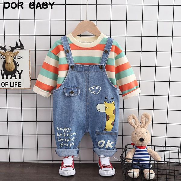 striped children's clothing, chest t-shirt and pants, casual suit with letters, long sleeves, giraffe clothing sets, White
striped children's clothing, chest t-shirt and pants, casual suit with letters, long sleeves, giraffe clothing sets, White