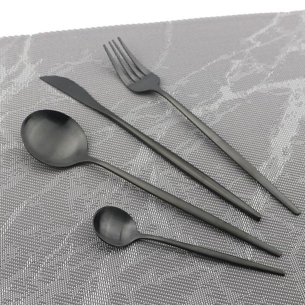1set black matte cutlery set stainless steel dinnerware knife fork spoon dinner kitchen flatware tableware sets
1set black matte cutlery set stainless steel dinnerware knife fork spoon dinner kitchen flatware tableware sets