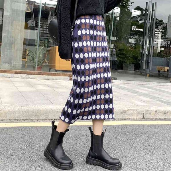 women autumn winter skirt polka dot knit high waist tube slim hip mid-length all-match faldas female gx1504 210506, Black
women autumn winter skirt polka dot knit high waist tube slim hip mid-length all-match faldas female gx1504 210506, Black