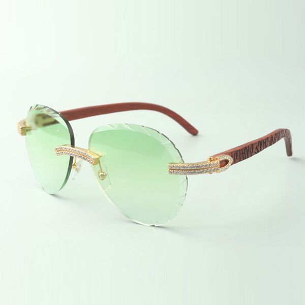 2022 exquisite classic double row diamond sunglasses 3524027, natural tiger wooden temples glasses, size: 18-135 mm, White;black 
2022 exquisite classic double row diamond sunglasses 3524027, natural tiger wooden temples glasses, size: 18-135 mm, White;black