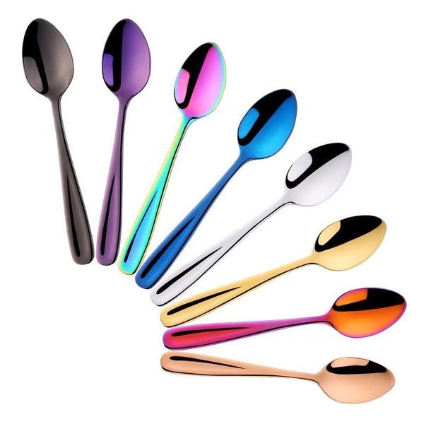 8pcs/set creative small tea spoon colorful stirring children soup cute tableware 304 stainless steel coffee spoons
8pcs/set creative small tea spoon colorful stirring children soup cute tableware 304 stainless steel coffee spoons