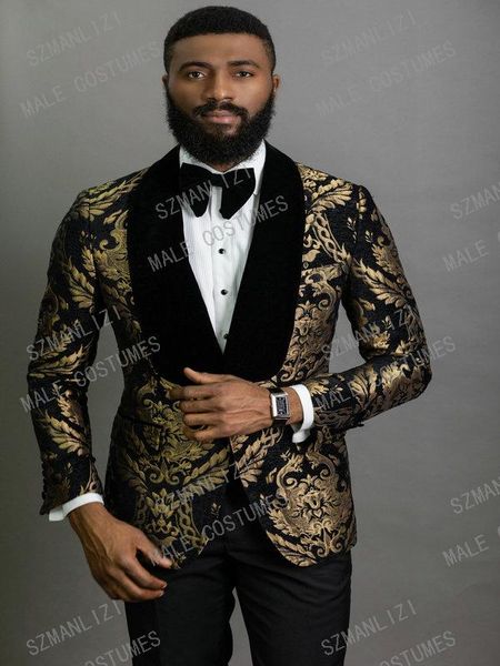 men's suits & blazers jeltoin latest design black gold floral men costume homme prom slim fit tuxedo wedding groom terno masculino blaz, White;black
men's suits & blazers jeltoin latest design black gold floral men costume homme prom slim fit tuxedo wedding groom terno masculino blaz, White;black
