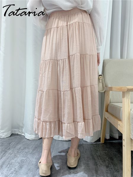 pleated skirt women drawstring patchwork vintage casual ruffle elastic waist s female white long cupcake summer 210514, Black
pleated skirt women drawstring patchwork vintage casual ruffle elastic waist s female white long cupcake summer 210514, Black