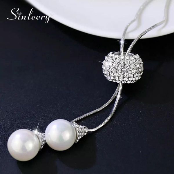 pendant necklaces sinleery elegant crystal ball double lines pearl necklace silver color women bridal wedding jewelry my340 ssk
pendant necklaces sinleery elegant crystal ball double lines pearl necklace silver color women bridal wedding jewelry my340 ssk
