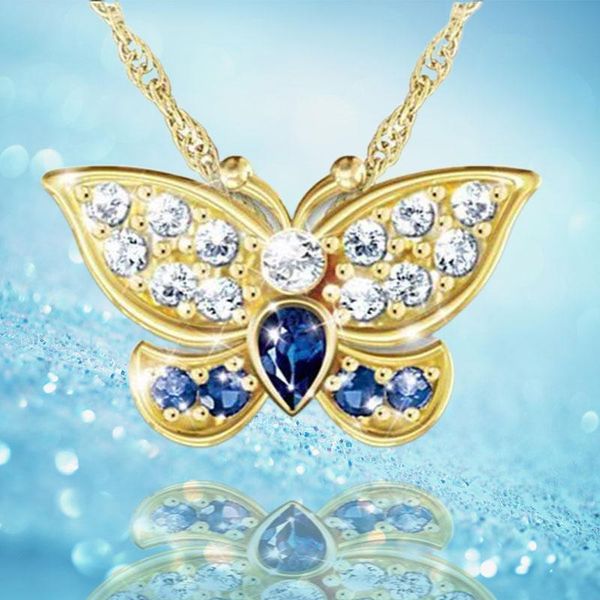 pendant necklaces selling shiny butterfly necklace ladies exquisite clavicle chain inlaid zircon jewelry for gift, Silver
pendant necklaces selling shiny butterfly necklace ladies exquisite clavicle chain inlaid zircon jewelry for gift, Silver