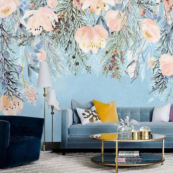 wallpapers custom any size mural wallpaper nordic ins hand-painted 3d romantic pine branch rose flower living room tv background wall
wallpapers custom any size mural wallpaper nordic ins hand-painted 3d romantic pine branch rose flower living room tv background wall