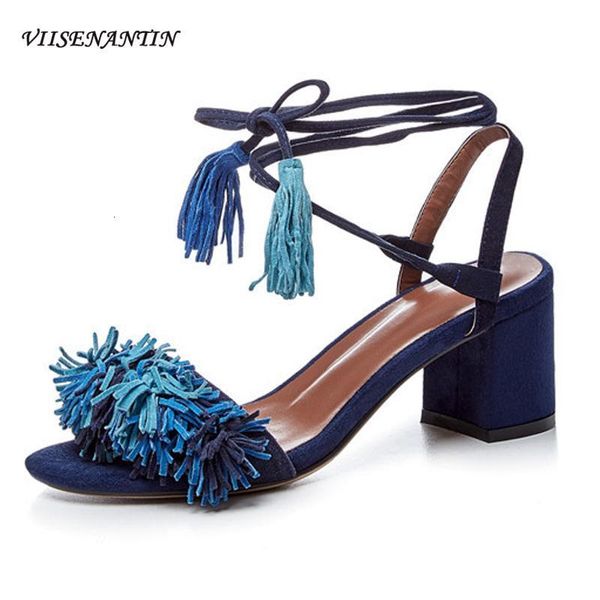sandals fashion genuine leather open toe all-match thick high heel fairy party summer style tassel strap beach holiday shoes esr4, Black
sandals fashion genuine leather open toe all-match thick high heel fairy party summer style tassel strap beach holiday shoes esr4, Black