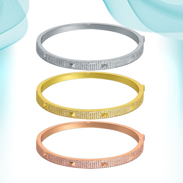 luxury diamond bracelet women's wrist bangles new fashion square nail sparkling starlight personalized hand accessory customized for wo, Black
luxury diamond bracelet women's wrist bangles new fashion square nail sparkling starlight personalized hand accessory customized for wo, Black