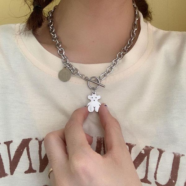 chains korean version of the bear round necklace personality street cute sweater chain female trend jewelry gift wholesale, Silver
chains korean version of the bear round necklace personality street cute sweater chain female trend jewelry gift wholesale, Silver