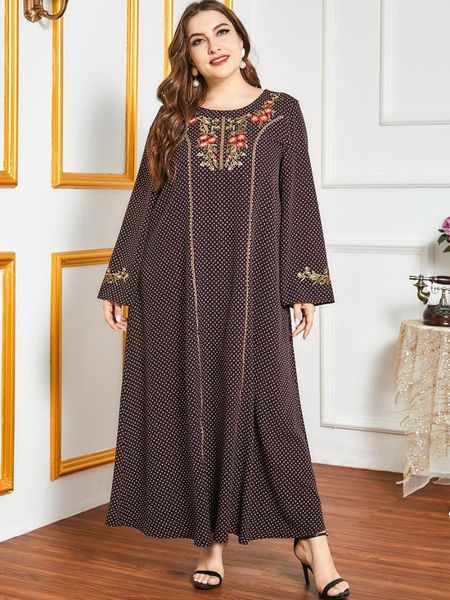 fall 2021 maxi dress women black ethnic dot floral embroidery long sleeve modest muslim arabic turkey clothes rh567 casual dresses, Black;gray
fall 2021 maxi dress women black ethnic dot floral embroidery long sleeve modest muslim arabic turkey clothes rh567 casual dresses, Black;gray