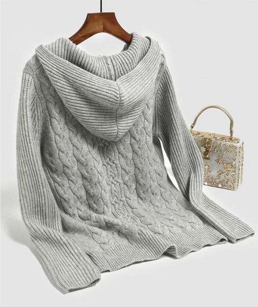 large size 100%cashmere add thick twisted knit women hooded sweater coat /l/xl/2xl/3xl women's sweaters, White;black 
large size 100%cashmere add thick twisted knit women hooded sweater coat /l/xl/2xl/3xl women's sweaters, White;black