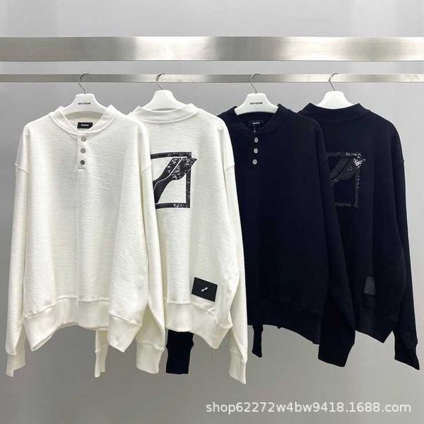 2021 autumn and winter new high-quality we11 solid color button sequin embroidered sweater for men and women, Black
2021 autumn and winter new high-quality we11 solid color button sequin embroidered sweater for men and women, Black