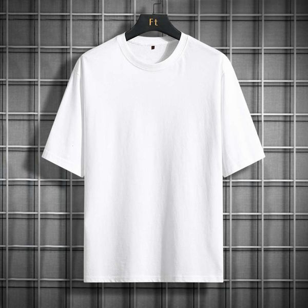 cotton short sleeve t-shirt men's 2021 summer fashion casual loose solid half top, White;black
cotton short sleeve t-shirt men's 2021 summer fashion casual loose solid half top, White;black