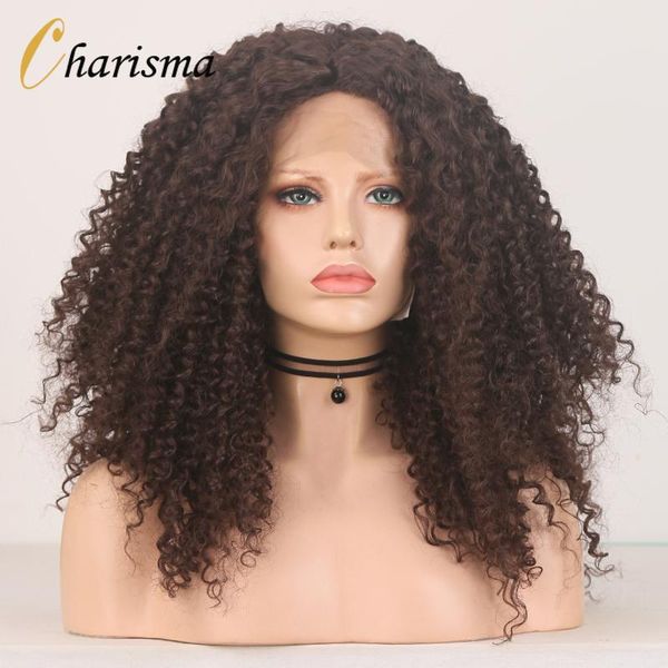 synthetic wigs charisma lace front wig afro kinky curly #6 brwon color glueless with baby hair cosplay, Black
synthetic wigs charisma lace front wig afro kinky curly #6 brwon color glueless with baby hair cosplay, Black