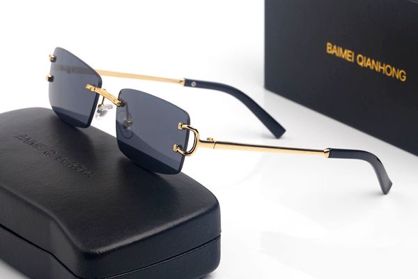 2023 fashionable men's and women's rimless sunglasses 7825 designer glasses super lightweight design light business style multicol, White;black
2023 fashionable men's and women's rimless sunglasses 7825 designer glasses super lightweight design light business style multicol, White;black