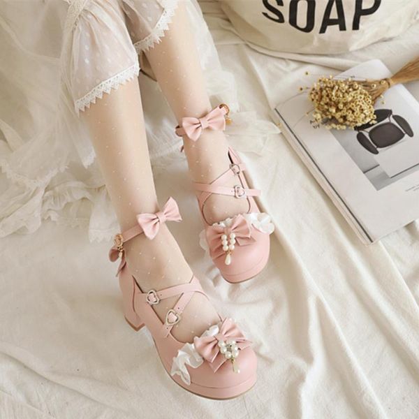 lolita high heels korean style cute sweet princess bow buckle shallow mouth platform fashion large size women's shoes dress, Black
lolita high heels korean style cute sweet princess bow buckle shallow mouth platform fashion large size women's shoes dress, Black