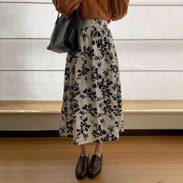 skirts autumn high waist simple a-line skirt women floral printing cotton chic fashion korean version versatile, Black
skirts autumn high waist simple a-line skirt women floral printing cotton chic fashion korean version versatile, Black