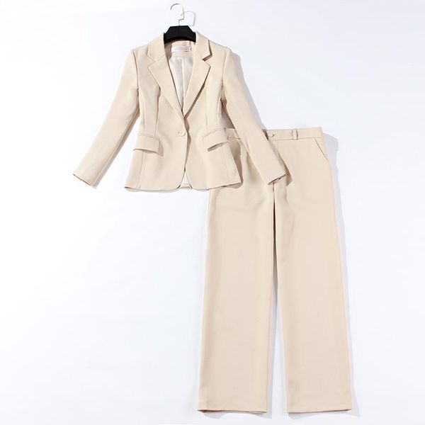 women's suits & blazers 2021 office casual jacket and trousers classic suit two-piece solid wide-leg pants, White;black
women's suits & blazers 2021 office casual jacket and trousers classic suit two-piece solid wide-leg pants, White;black