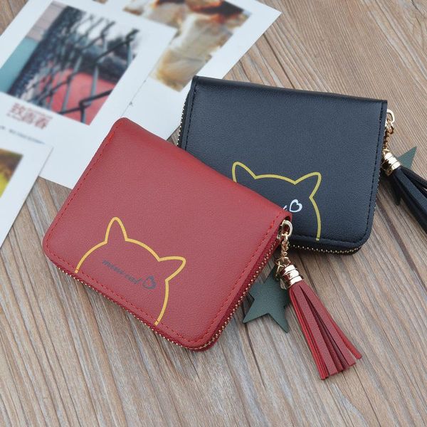 wallets small wallet, women's short zipper, tassel, korean student small, zero wholesale, Red;black
wallets small wallet, women's short zipper, tassel, korean student small, zero wholesale, Red;black