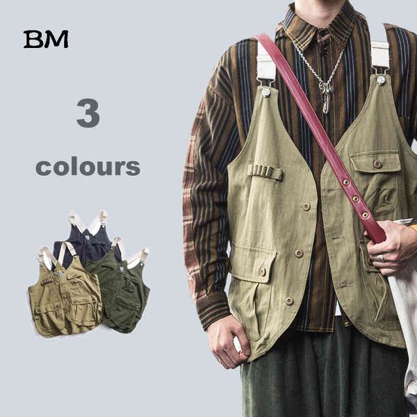 men's vests fashions korean style vest men streetwear hip hop sleeveless jacket military tooling multi-pocket tactica, Black;white
men's vests fashions korean style vest men streetwear hip hop sleeveless jacket military tooling multi-pocket tactica, Black;white