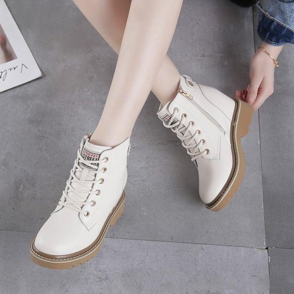 boots inner increase women's 2021 autumn winter casual shoes lace-up velvet warm zipper thick-soled short tube boot, Black
boots inner increase women's 2021 autumn winter casual shoes lace-up velvet warm zipper thick-soled short tube boot, Black