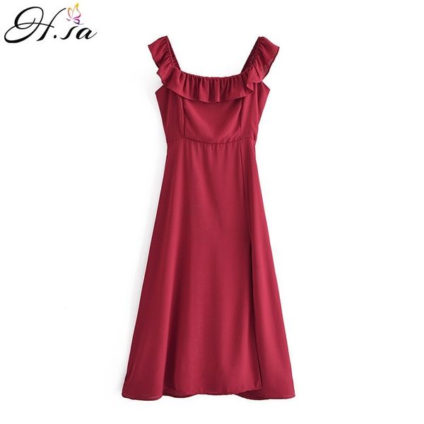 h.sa women summer vestidos sleevleless ruffles high waist robe mujer pleated loose dresses long party vestid 210417, Black;gray
h.sa women summer vestidos sleevleless ruffles high waist robe mujer pleated loose dresses long party vestid 210417, Black;gray
