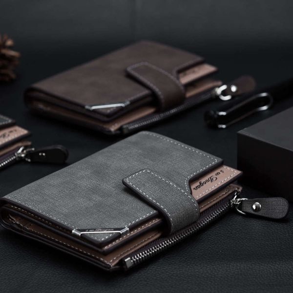the wallet men's leisure vertical multi-function three fold card bag zipper zero wallet products, Black
the wallet men's leisure vertical multi-function three fold card bag zipper zero wallet products, Black
