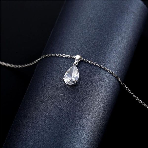 pendant necklaces classic water drop shape necklace dazzling cubic zirconia jewelry for women exquisite accessories stainless steel chain, Silver
pendant necklaces classic water drop shape necklace dazzling cubic zirconia jewelry for women exquisite accessories stainless steel chain, Silver