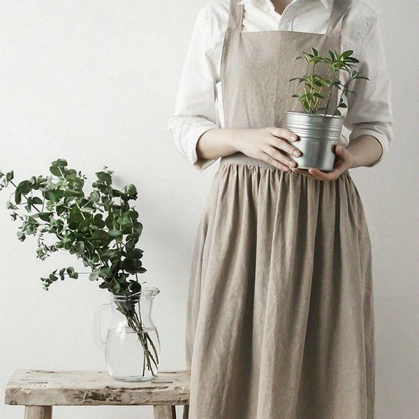 women bib apron cotton linen cafe kitchen cooking florist retro baking accessories sleeveless aprons grey
women bib apron cotton linen cafe kitchen cooking florist retro baking accessories sleeveless aprons grey