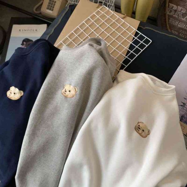 bear embroidery shirt korean autumn winter loose large size student et thickened plus veet o-neck sweatshirt for men women, Black
bear embroidery shirt korean autumn winter loose large size student et thickened plus veet o-neck sweatshirt for men women, Black
