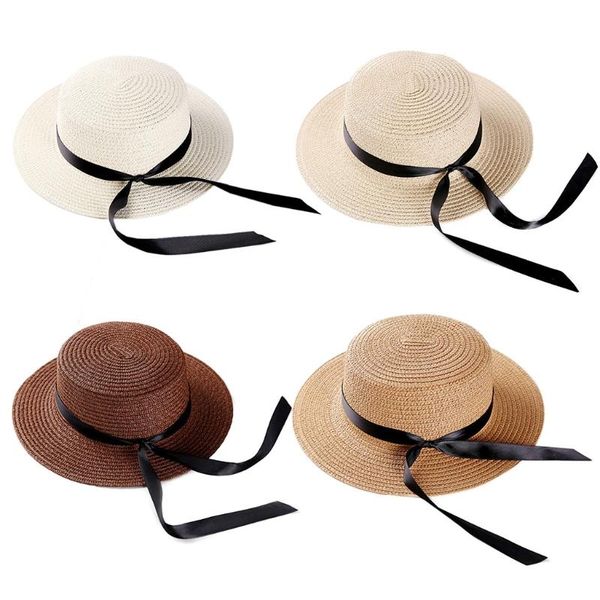 parent-child women girls summer straw sun hat uv protection flat wide brim ribbon bowknot travel casual beach panama cap hats, Blue;gray
parent-child women girls summer straw sun hat uv protection flat wide brim ribbon bowknot travel casual beach panama cap hats, Blue;gray