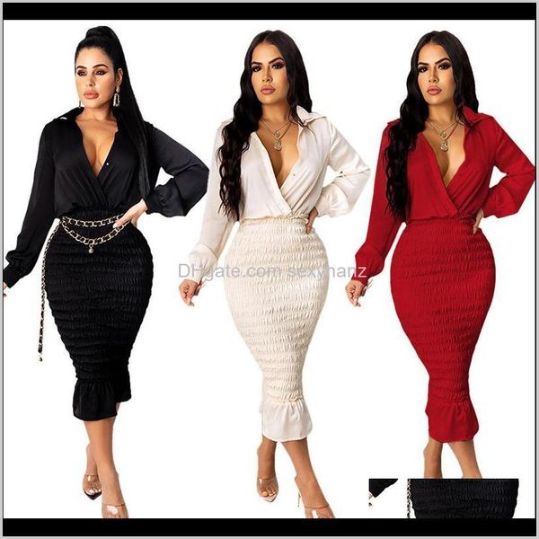 casual dresses womens clothing apparel drop delivery 2021 solid color turn-down collar long sleeves pleated bodycon dress arrival autumn, Black;gray
casual dresses womens clothing apparel drop delivery 2021 solid color turn-down collar long sleeves pleated bodycon dress arrival autumn, Black;gray