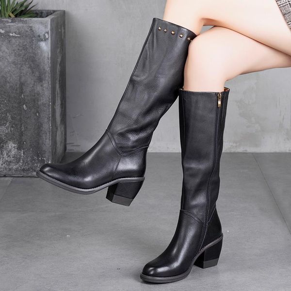 boots knight women leather knee high black genuine 100 autumn shoes for heels riding 2021
boots knight women leather knee high black genuine 100 autumn shoes for heels riding 2021